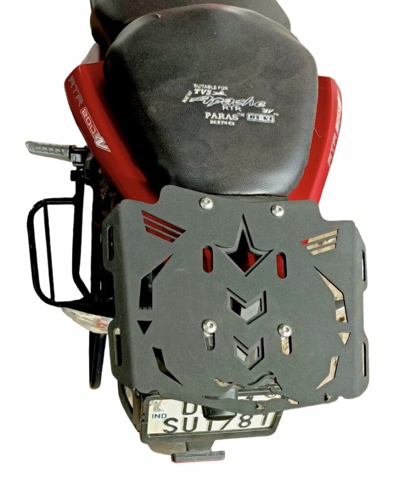 Heavy Metal TVS Apache Back Rack Seat Extender Expedition Carrier TVS ...
